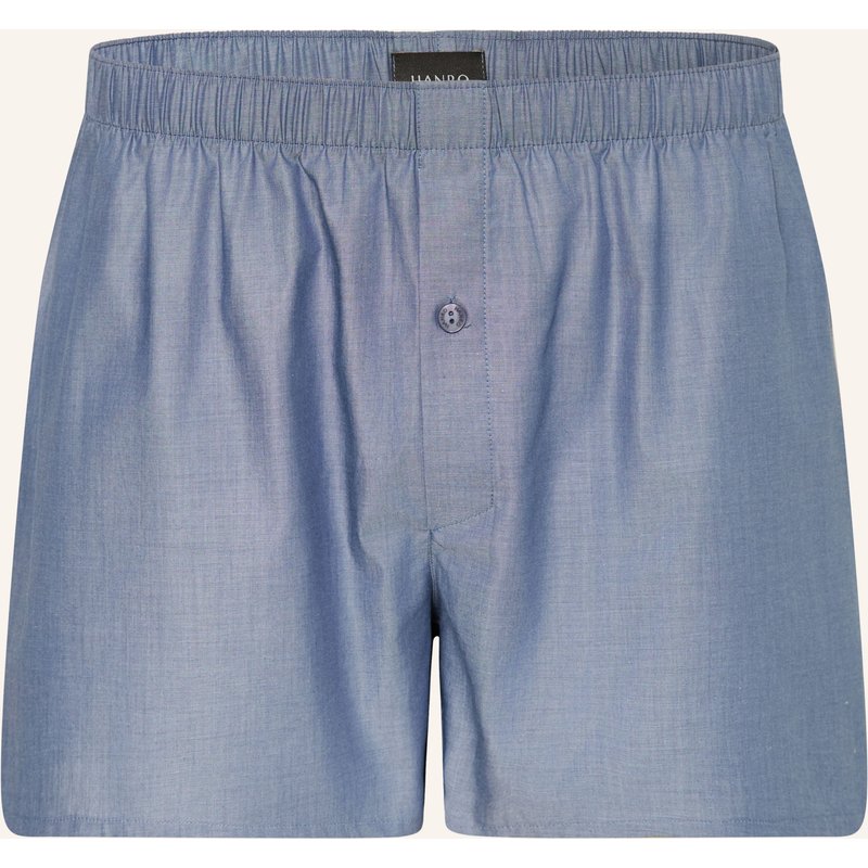Hanro Web-Boxershorts Fancy Woven blau