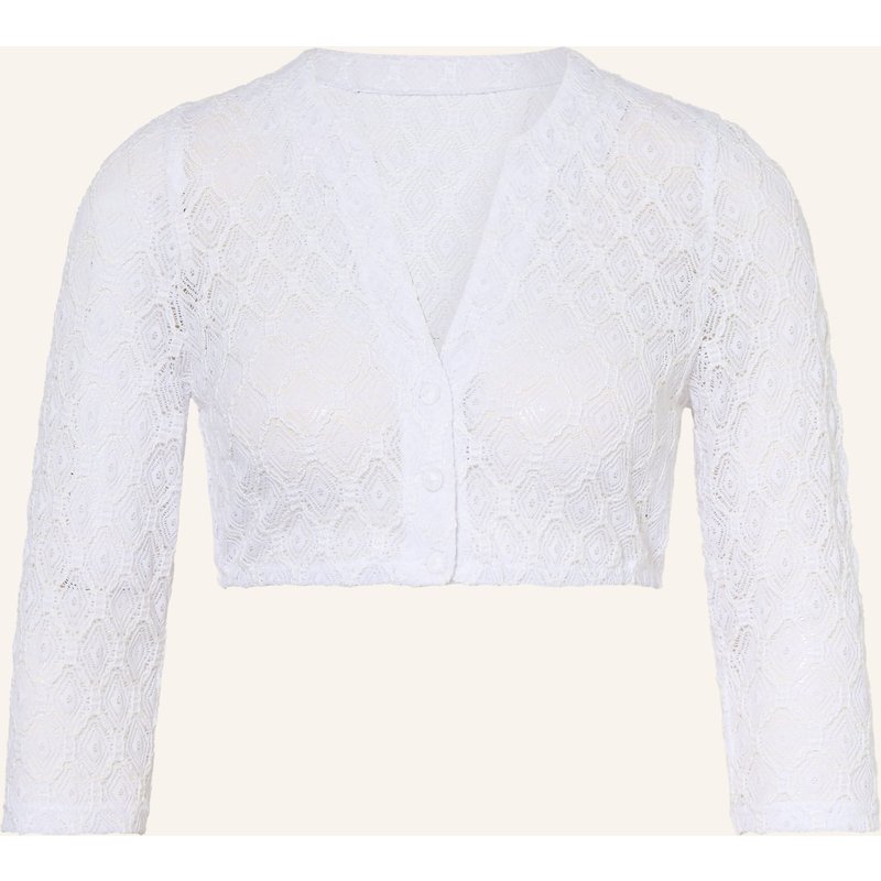 Waldorff Dirndlbluse Aus Spitze Mit 3/4-Arm weiss