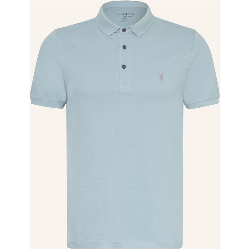 Allsaints Piqué-Poloshirt Reform Slim Fit blau