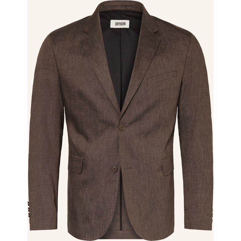 Drykorn Anzugsakko Yames Slim Fit Mit Leinen braun