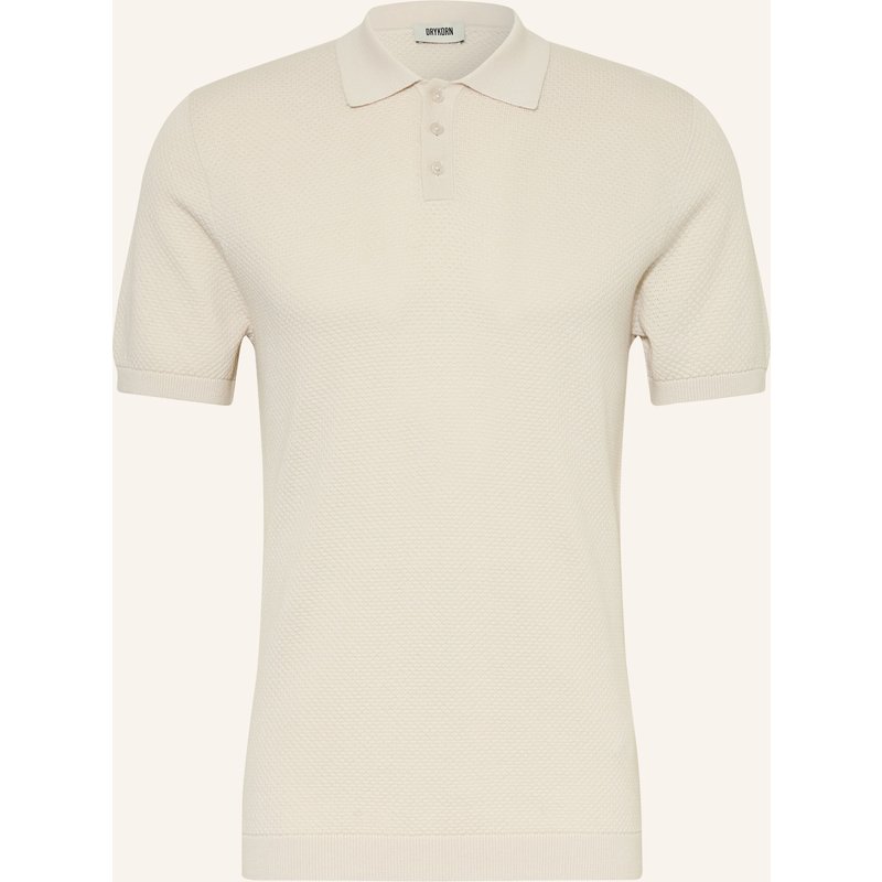 Drykorn Strick-Poloshirt Triton Regular Fit beige