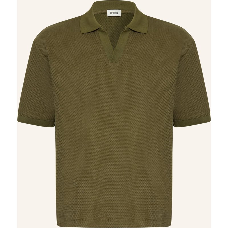 Drykorn Piqué-Poloshirt Acayo Relaxed Fit gruen