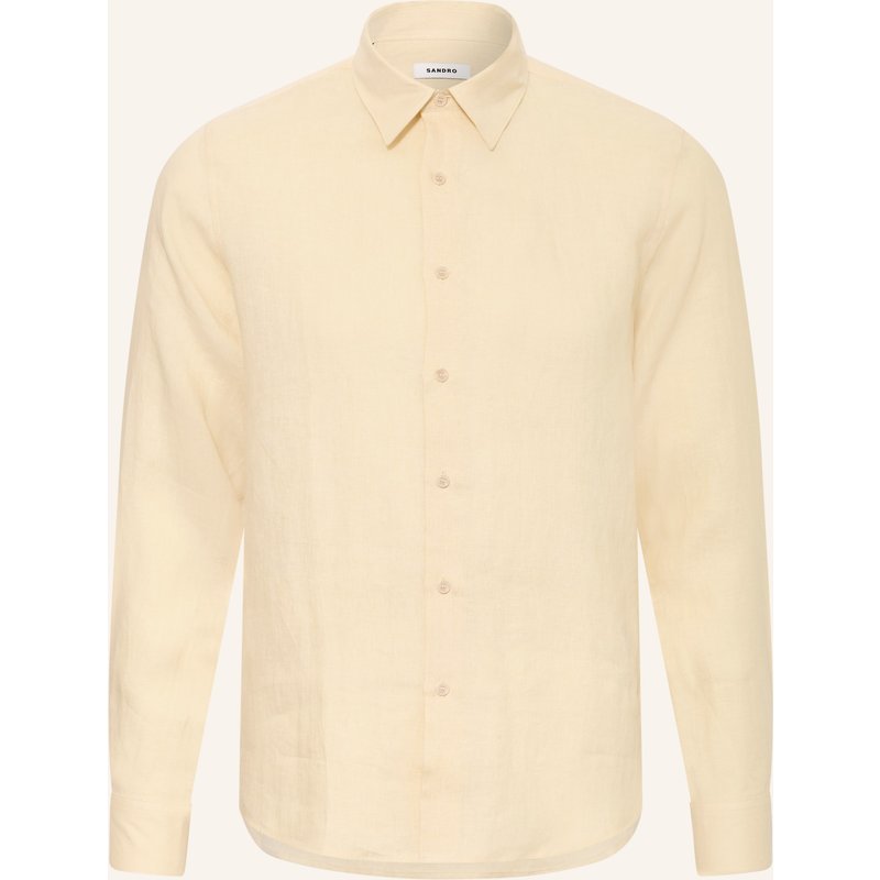 Sandro Leinenhemd Regular Fit beige