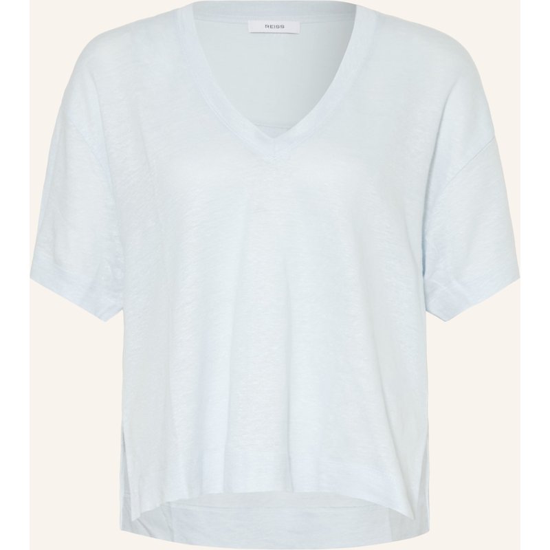 Reiss T-Shirt Ember Aus Leinen blau