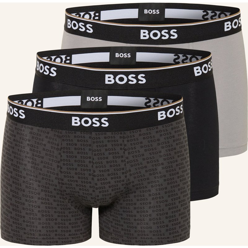 Boss 3er-Pack Boxershorts Power grau
