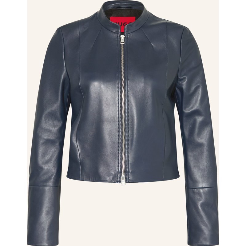 Hugo Lederjacke Lasari blau