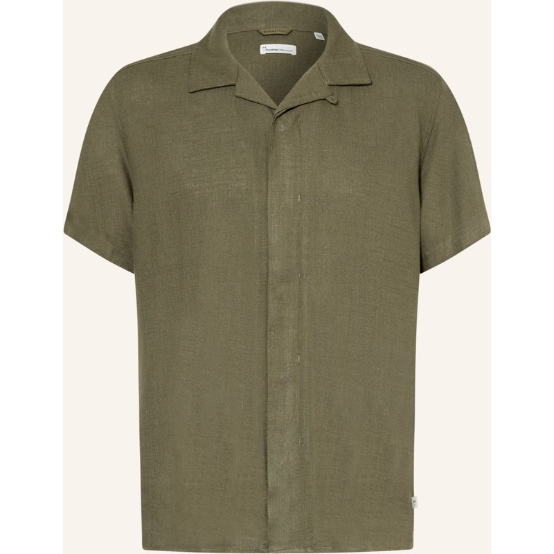 Knowledgecotton Apparel Outdoor-Hemd Moss Relaxed Fit gruen