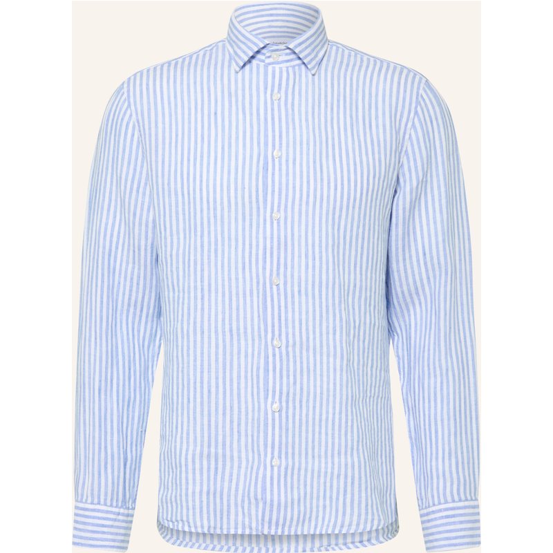 Seidensticker Leinenhemd Shaped Fit blau