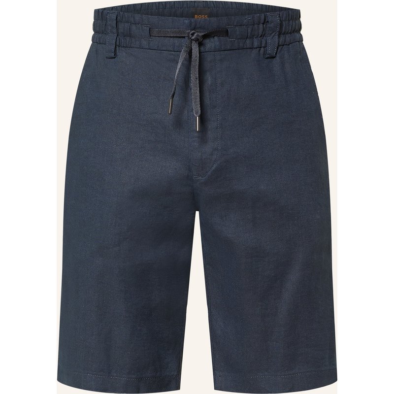 Boss Chinoshorts Chino Tapered Fit Mit Leinen blau
