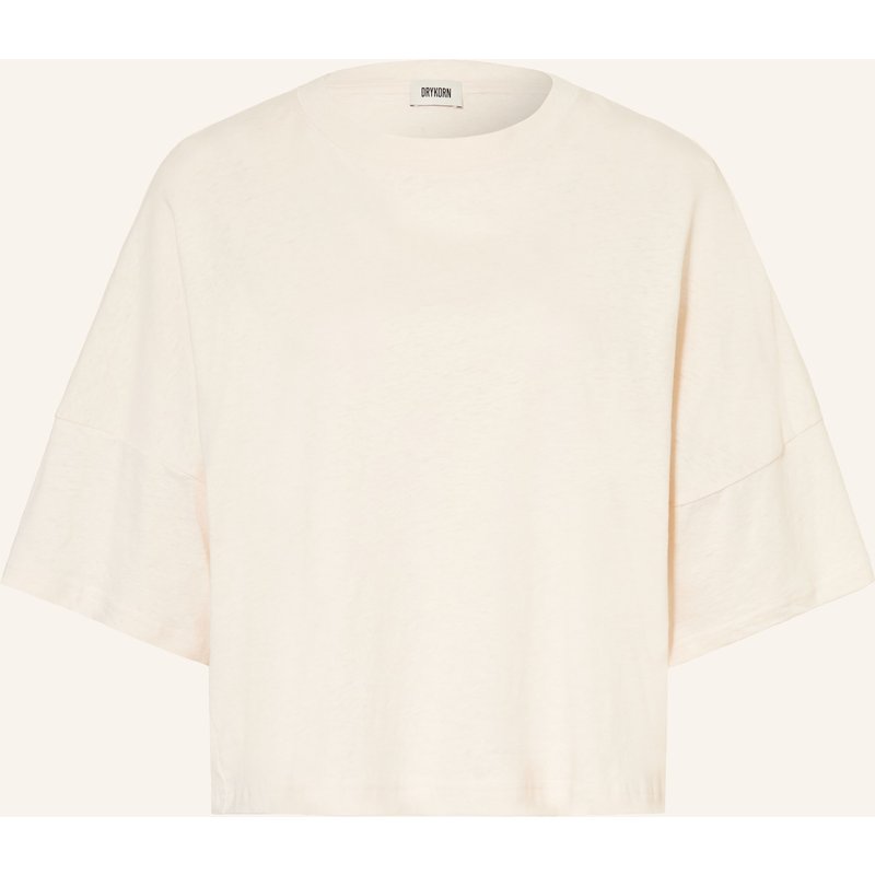 Drykorn T-Shirt Fionna Mit Leinen weiss