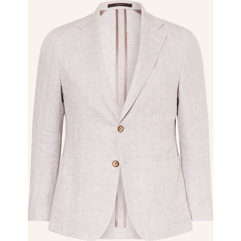 Windsor. Sakko Giorno Slim Fit Mit Leinen grau