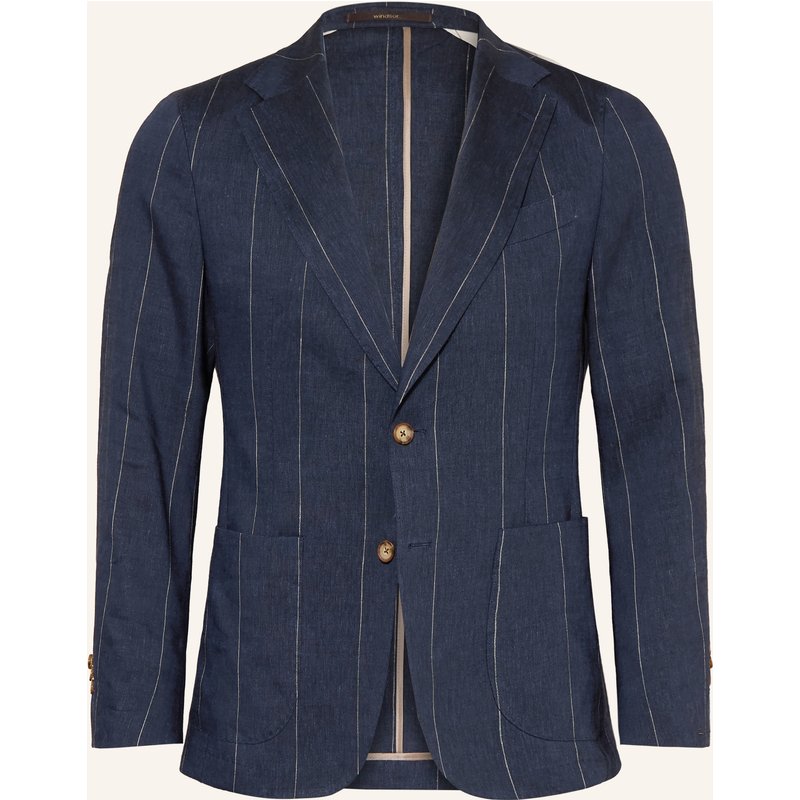 Windsor. Anzugsakko Giorno Extra Slim Fit Mit Leinen blau