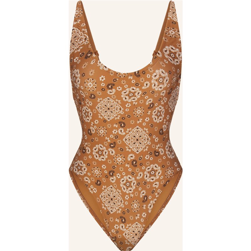 Skims Badeanzug Signature Swim braun