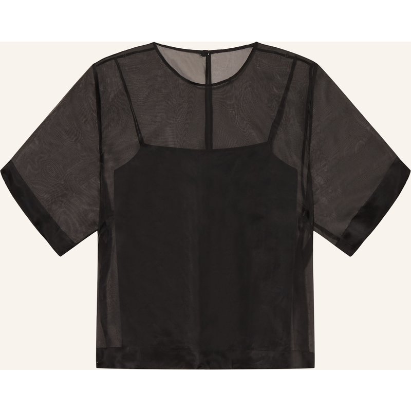 Ami Paris Blusenshirt Aus Seide schwarz