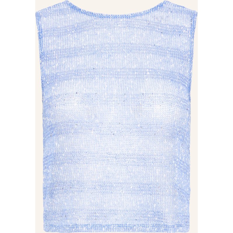 Ichi Stricktop Ihpiloua Mit Pailletten blau