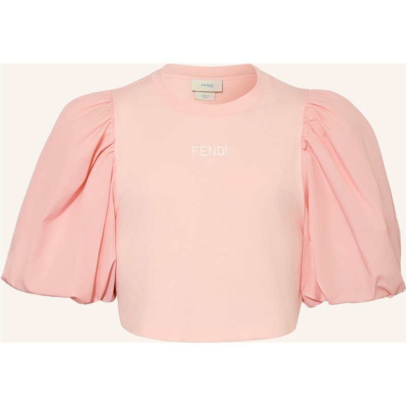 Fendi Blusenshirt Im Materialmix rosa