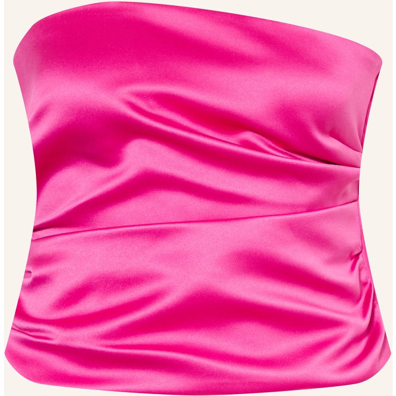 Ganni Off-Shoulder-Top Aus Satin pink