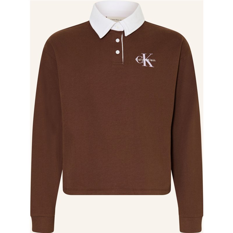 Calvin Klein Jersey-Poloshirt braun