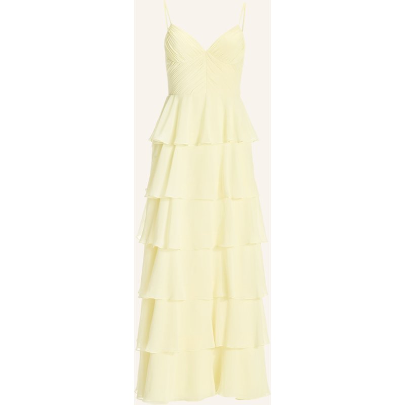 Hey Kyla Abendkleid Mit Volants gelb