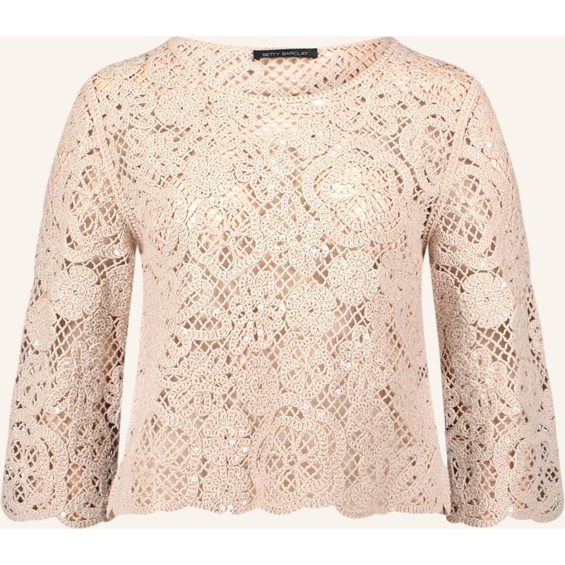 Betty Barclay Pullover Mit 3/4-Arm Und Pailletten beige