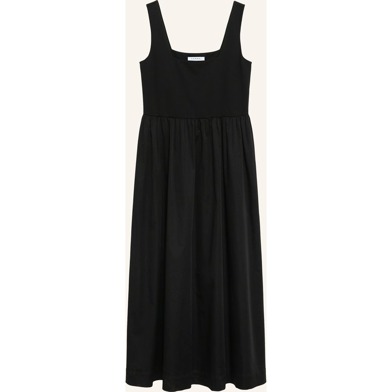 Comma Kleid Im Materialmix schwarz