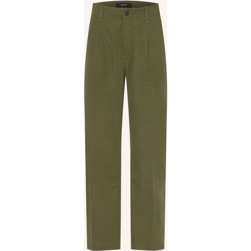 G-Star Chino Pleated Loose Tapered Tapered Fit gruen