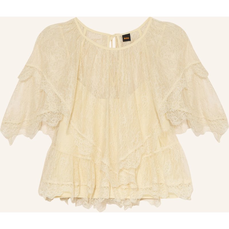Boss Blusenshirt Bennedy Aus Spitze beige