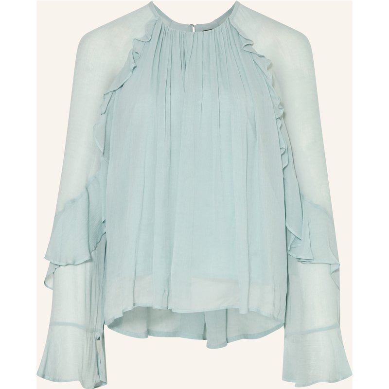Boss Blusenshirt Bradia Mit Volants blau
