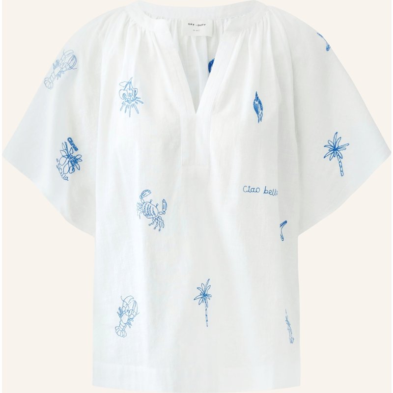 Oui Blusenshirt weiss