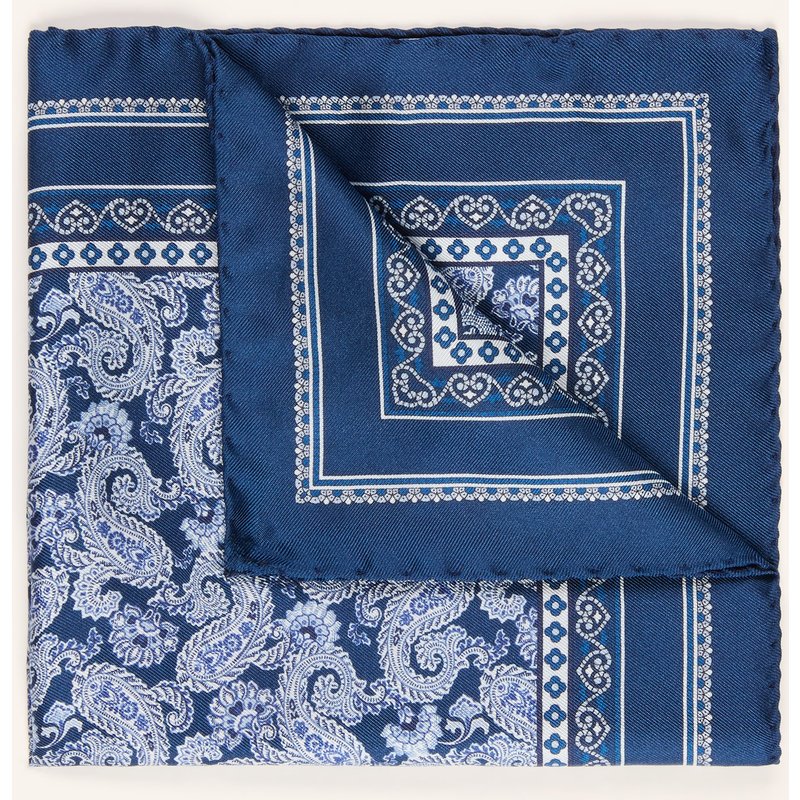Eton Einstecktuch blau