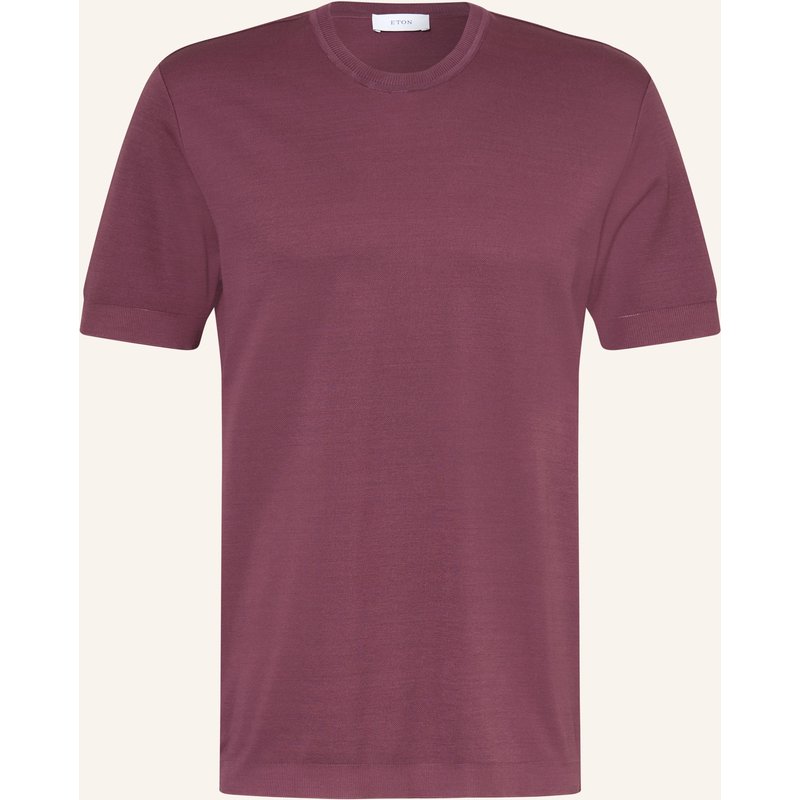 Eton T-Shirt Mit Leinen lila