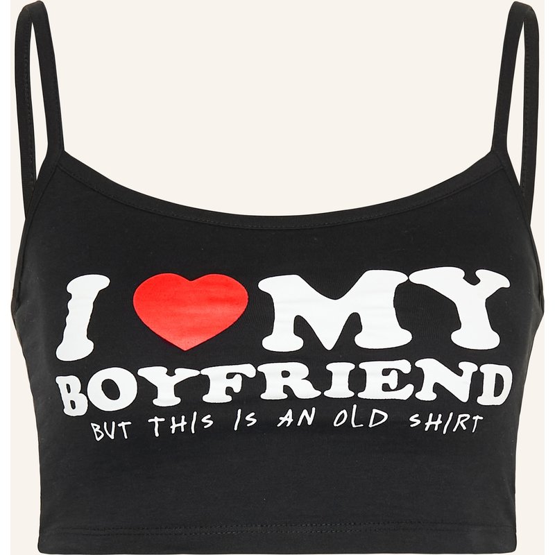 Another Cotton Lab Cropped-Top schwarz