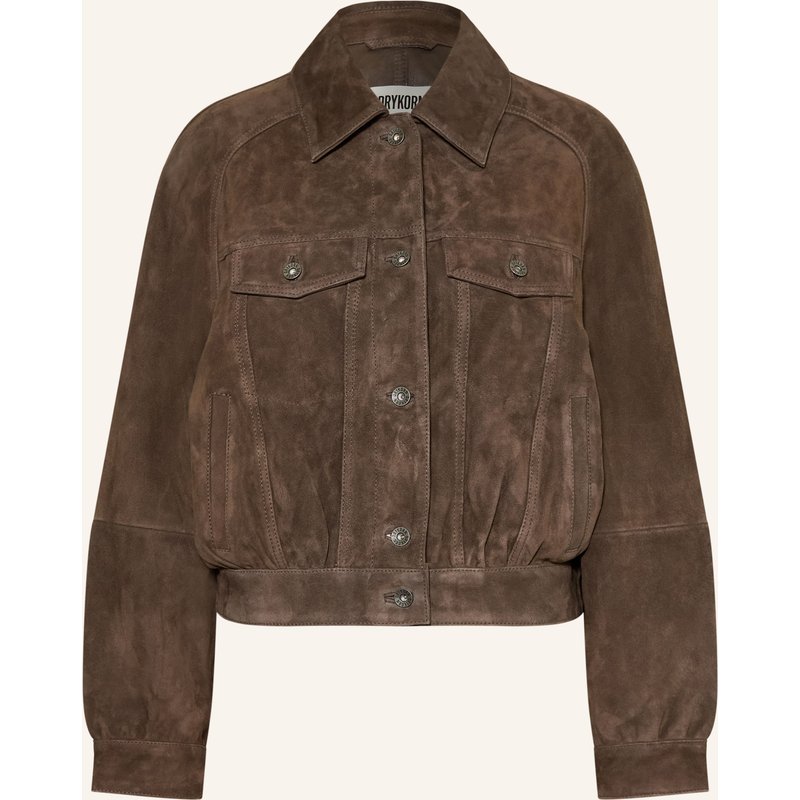 Drykorn Lederjacke Marwick braun
