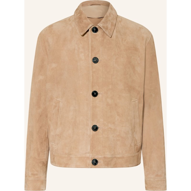 Hugo Lederjacke Ligor beige