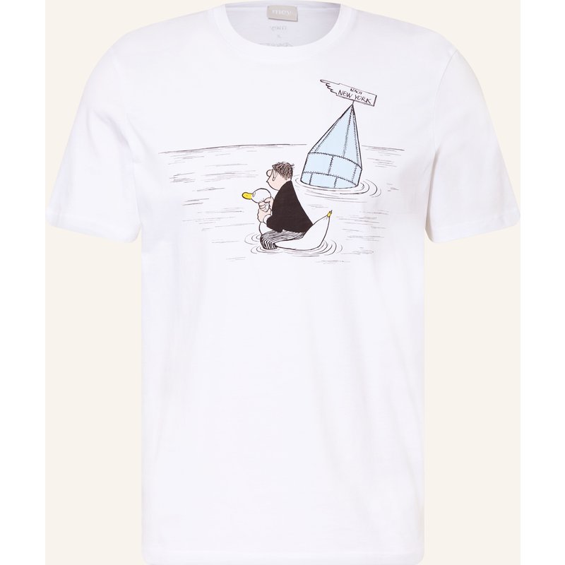 Mey Schlafshirt Mey × Loriot weiss