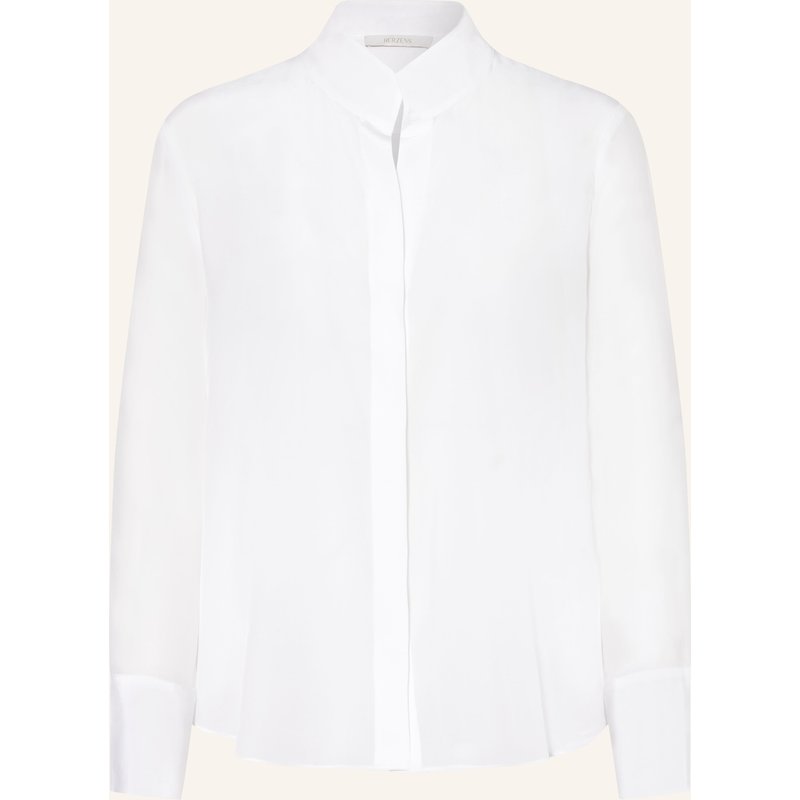 Herzens Seidenbluse weiss