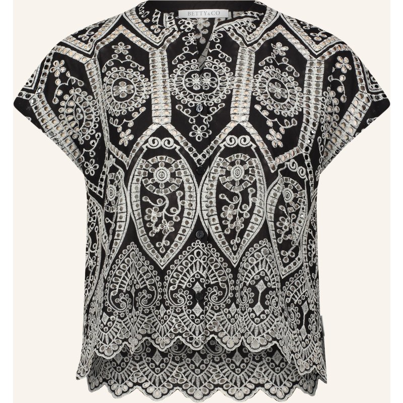 Betty&Co Bluse Aus Lochspitze schwarz