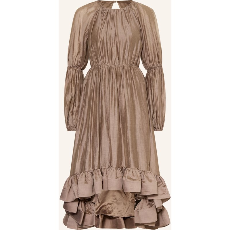 Malina Kleid Leontine Mit Rüschen Und Cut-Outs braun