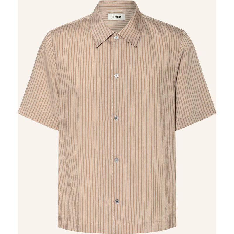 Drykorn Kurzarm-Hemd Meryn Comfort Fit beige