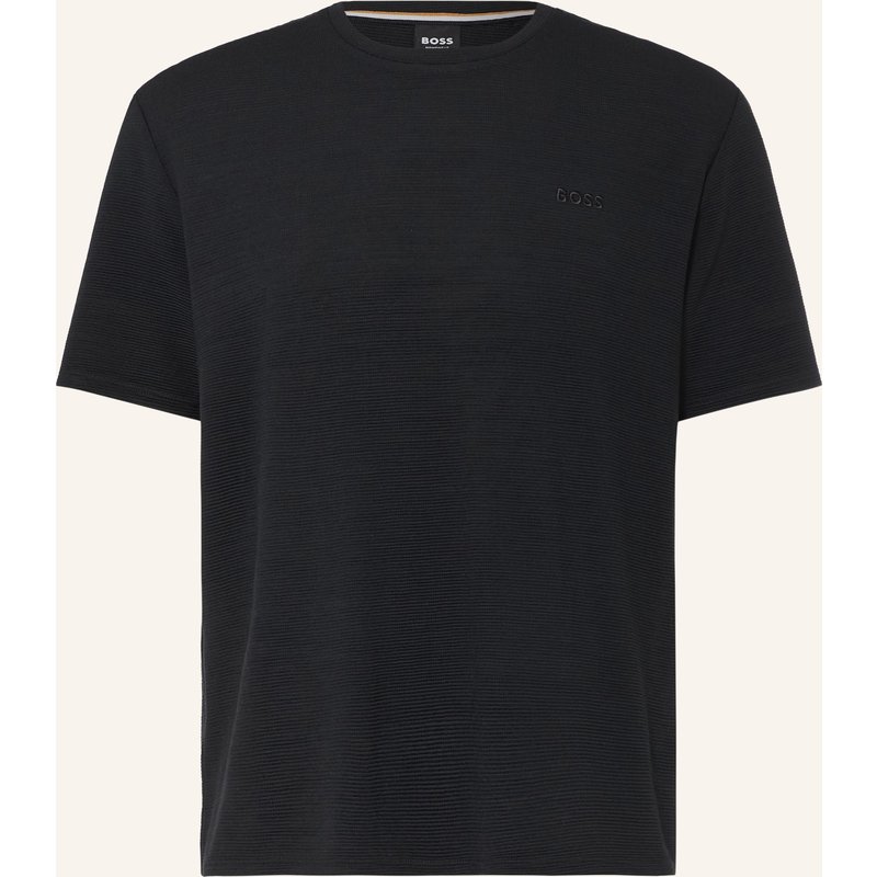 Boss Schlafshirt Rib schwarz