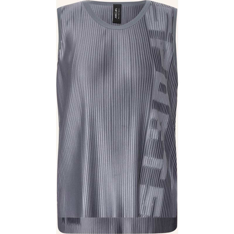 Marc Cain Blusentop Mit Plissees blau