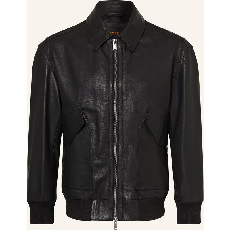 Boss Lederjacke Josual schwarz