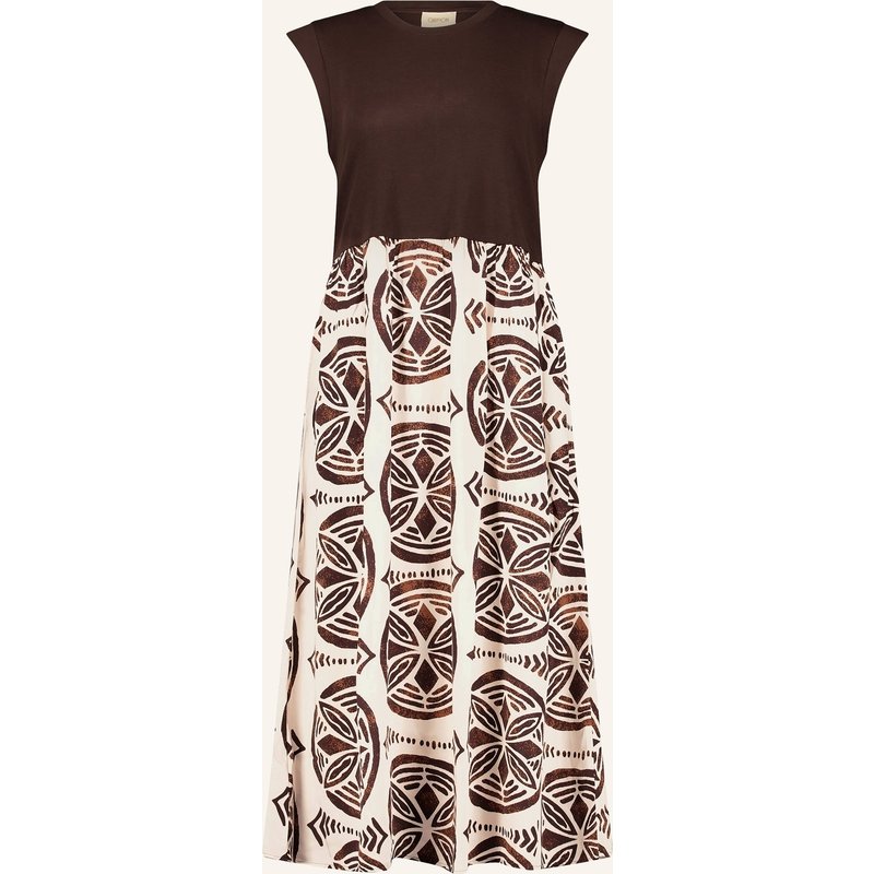 Cartoon Kleid Im Materialmix braun