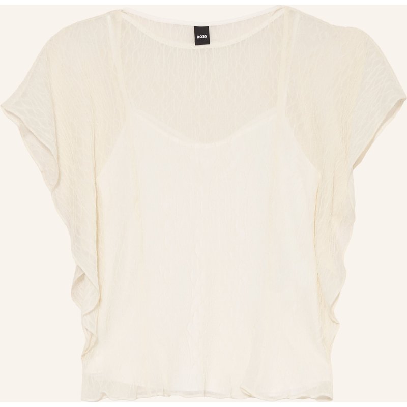 Boss Blusenshirt Bacope Mit Volants beige