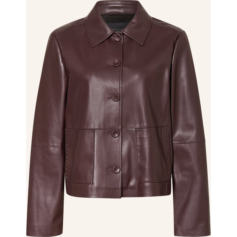 Elena Miro Jacke In Lederoptik braun
