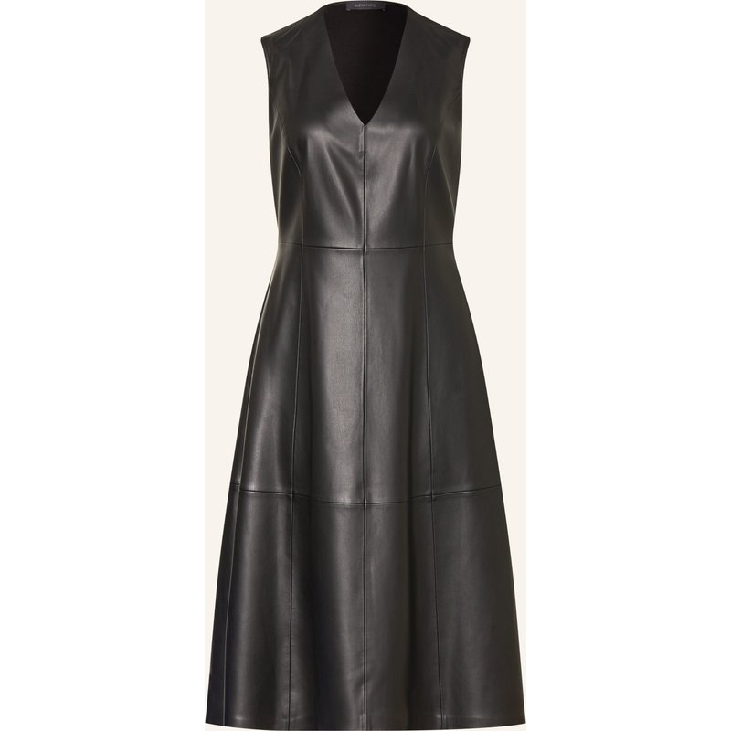 Elena Miro Kleid In Lederoptik schwarz