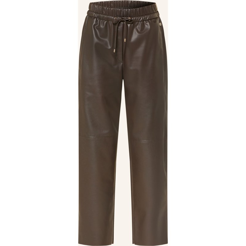Marc Cain 7/8-Hose Ranchi In Lederoptik braun