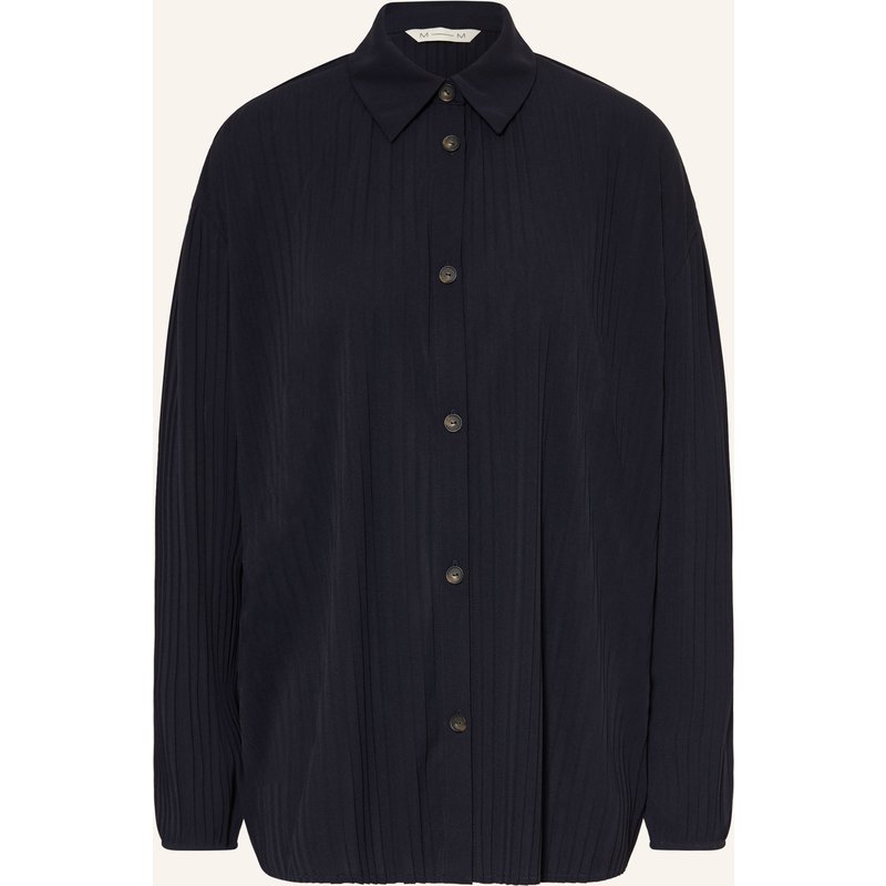 Mm By Max Mara Hemdbluse Fastoso Aus Jersey Mit Plissees blau