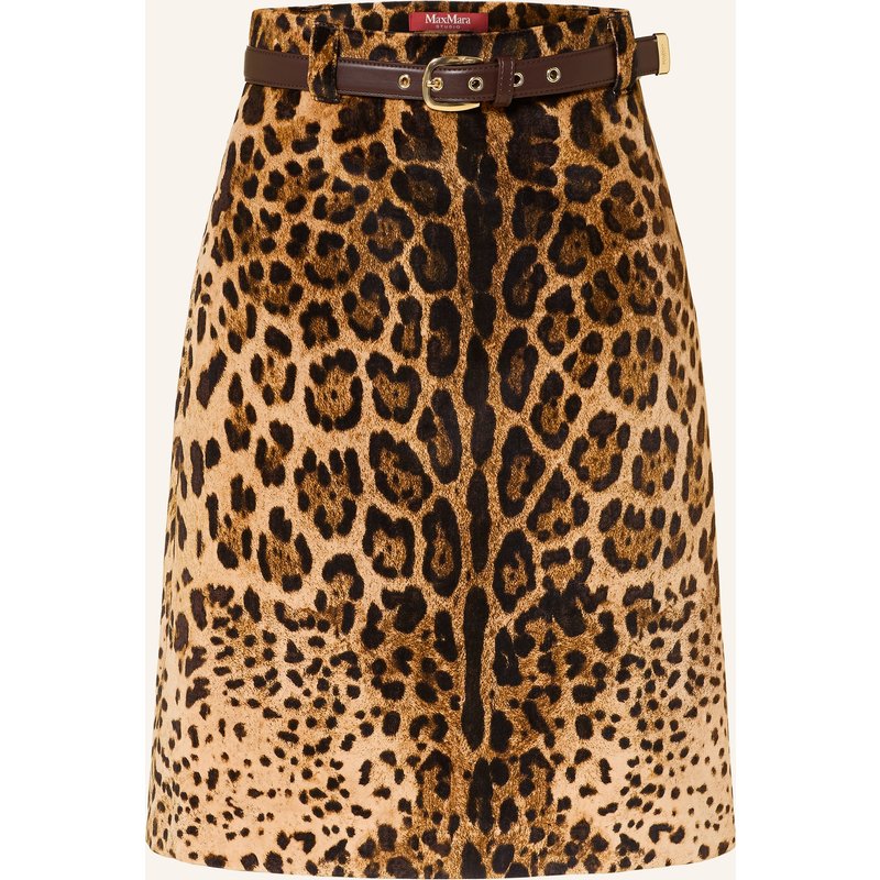 Max Mara Studio Samtrock Falange braun