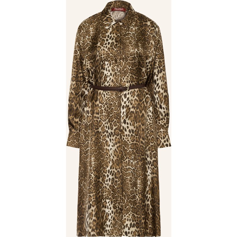 Max Mara Studio Hemdblusenkleid Vigile Aus Seide braun